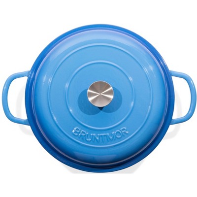 Marine Blue 3.8-Quart Enameled Cast Iron Braiser with Cover