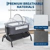 Bedside Bassinet Baby Bassinet,3 in 1 Bedside Sleeper with Baby Co-Sleeper Travel Crib - 2 of 4