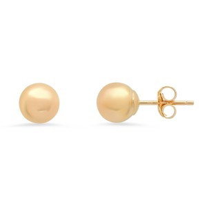 10k Yellow Gold Classic Ball Stud Earrings - 1 of 2