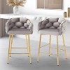 36''H Counter Stools Set of 2, Upholstered Accent Counter Chairs with iron Frame, Softback and Footrest-Merax - 2 of 4