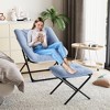 Saucer Chair, XL Foldable Plush Faux Fur Lounge Chair, Portable Accent Seat - 3 of 4