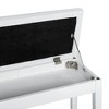 Resenkos Duet Piano Bench - Faux Leather Padded Cushion, Wooden Frame, Button Tufted Keyboard Bench, White - 2 of 4