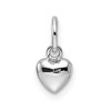Black Bow Jewelry 14k White Gold Tiny Puffed Heart Charm, 5mm (3/16 inch) - 3 of 4