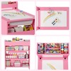 Kids Art Table with Chairs, Children's Wooden Furniture, Craft Table with Large Storage Shelves, Wooden Drawing Desk, for Classroom, Daycares, Home - 4 of 4