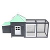 VidaXL Chicken Coop with Nest Box Gray 74.8 inches x28.3 inches x40.2 inches  Solid Firwood - 2 of 4