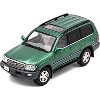 Toyota Land Cruiser 100 Green Metallic with Roof Rack 1/64 Diecast Model Car by GCD - 2 of 3
