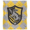 Harry Potter Hufflepuff Plaid Sigil Silky 50X60 Blanket, 1 Sided - 2 of 4