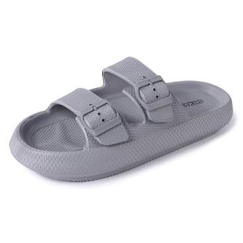 Cloud Slides Double Buckle Adjustable Summer Beach Pool Pillow Slippers Thick Sole Cushion EVA Sandals for Men