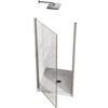 Lirago 34x72" Semi-Frameless Pivot Shower Door - 1/4" Tempered Glass Adjustable Width 34-35.2" Chrome Finis Left Right Hand Installation - 4 of 4