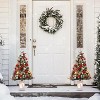 3 Ft Pre-Lit Christmas Tree With 78 LED Lights, Artificial Tree With Snowflakes and Red Berries, For Home, Porch, Office, Party, White - 4 of 4
