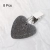 Unique Bargains Marble Heart Shape Tablecloth Weights with Metal Clip 8 Pcs - 3 of 4