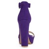 Allegra K Women's Open Toe Platform High Block Heel Ankle Strap Sandals - 4 of 4