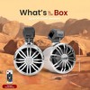 Pyle 3.5" Waterproof Bluetooth Speakers for Motorcycle & Off-Road Vehicles - 40W, RGB Lights, Remote Control - Marine Grade (Chrome) - 2 of 4