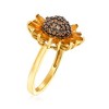 Ross-Simons 1.70 ct. t.w. Citrine and .80 ct. t.w. Smoky Quartz Sunflower Ring in 18kt Gold Over Sterling - 3 of 4