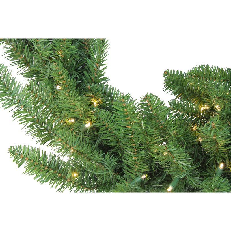 Northlight Pre-Lit Buffalo Fir Commercial Artificial Christmas Garland - 25' x 18" - Warm White LED Lights, 3 of 4