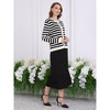 INSPIRE CHIC Women's Striped Spring Casual Long Sleeve Ribbed Knit Sweater Cardigan - 3 of 4