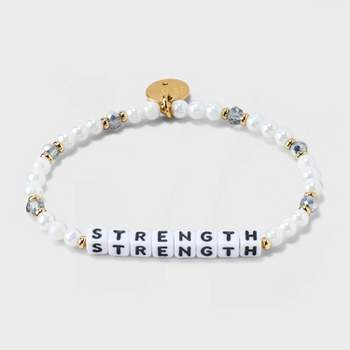 Little Words Project Strength Beaded Bracelet - White 