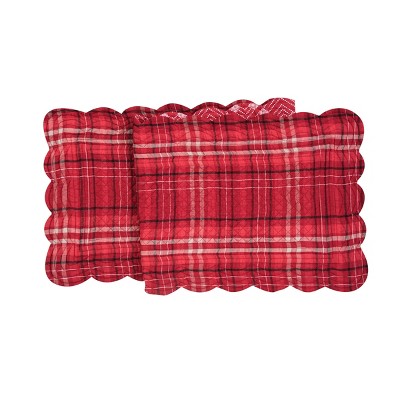 C&F Home 14" x 51" Andrew Red Table Runner