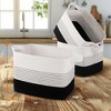 Cheer Collection Cotton Rope Storage Baskets – Set of 3 Durable Woven Bins for Laundry, Toys, Towels for Home Organizing - 4 of 4