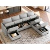 Belffin Modular Sectional Sofa Large Chenille U Shaped Couch with Storage 7 Seat Chaise for Living Room - 3 of 4