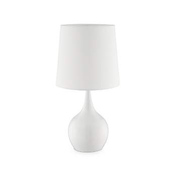 23.5" Modern Metal Table Lamp with Touch Sensor White - Ore International