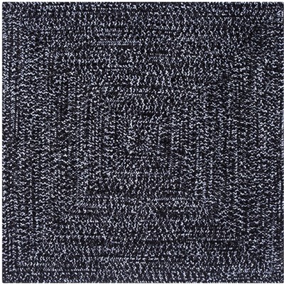 Black Braided Reversible Synthetic Rug 26" x 20"