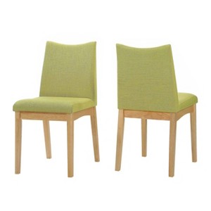 Dimitri Dining Chair (Set of 2) - Green Tea/Oak - Christopher Knight Home, Green Tea/Brown