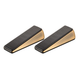 Unique Bargains Anti-Slip Design Zinc Alloy PVC Elastic Door Stopper 2 Pcs - 1 of 4