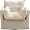 Oversized Swivel Accent Chair, 360-Degree Rotation Comfortable Seating, Single Bedroom Sofa Chair High Back, Wide Seat - 4 of 4