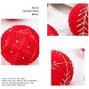 12-Pack Shatterproof Flocked Christmas Ball Ornaments. Versatile Mini Decor for Holiday Tree, Wedding, or Mardi Gras Party. - 3 of 4