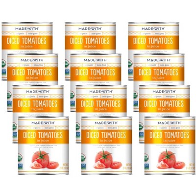 Made With Organic Diced Tomatoes in Juice - Case of 12/28 oz