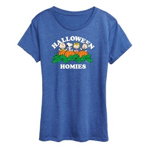 Women's - Peanuts - Halloween Homies Short Sleeve Graphic T-Shirt - 1 of 4