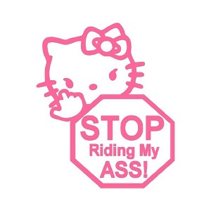 TruAIR Hello Kitty Stop Riding Car Sticker - 1 of 4