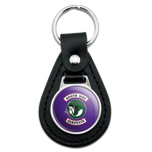 Riverdale South Side Serpents Black Leather Keychain - 1 of 4