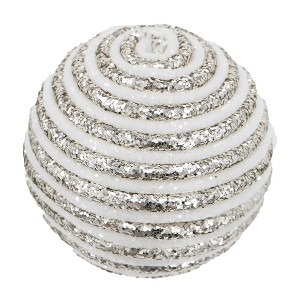 SEVOBAL Tree Ornaments Plastic Hanging Ball Set of 12 for Christmas Tree and Festive Home Displays, Silver, 3.9"*3.9"*3.9" - 1 of 4