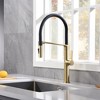 SUMERAIN Brushed Gold Lead Free Pull Down Kitchen Sink Faucet, Sprayer with Dual Mode - 2 of 4