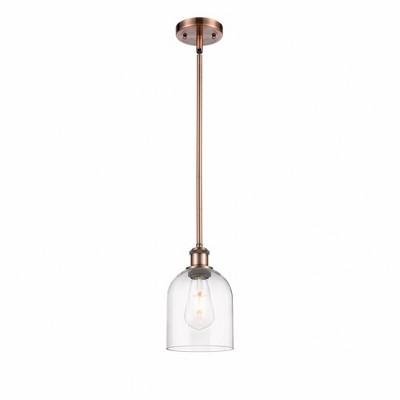 Bella - 1 Light Stem Hung Mini Pendant In Industrial Style-9.5 Inches Tall and 5.5 Inches Wide