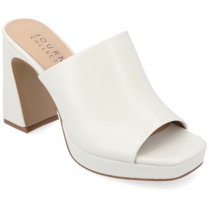 Journee Collection Womens Ezzlynn Structured Heel Slip On Platform Sandals - 1 of 4