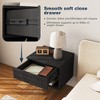 Resenkos Floating Nightstand with Lights, 2 Drawers, 3 Lighting Modes, for Bedroom, Living Room, Study, White - 4 of 4