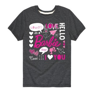 Boys' - Barbie - Barbie Valentine's Collage Short Sleeve Graphic T-Shirt - 1 of 4