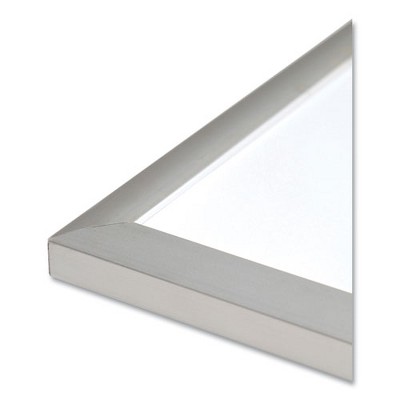 White Melamine Dry Erase Board with Silver Aluminum Frame, 24" x 18"