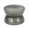 24.5" Round Hammered Metal Coffee Table,Modern Hourglass Accent Table with Lipped Edge for Living Room-Baofuwish - 4 of 4