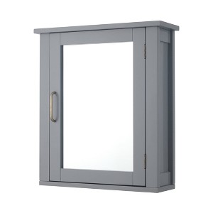 Mercer Mid Century Modern Wooden Medicine Cabinet Gray - Elegant Home Fashions - 1 of 4