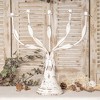 Vintage White Floral Candle Holder, Elegant Metal Candle Holder, Branch Candle Holder, 1pc - 3 of 4