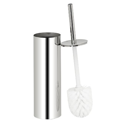 Self Closing Lid Toilet Brush And Holder White - Bath Bliss : Target