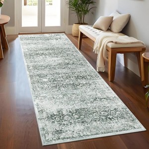 Soft Vintage Boho Rug for Living Room, Washable and Non-Shedding, Non-Slip Low Pile Floor Carpet, Ideal for Bedroom and Dining Room. - 1 of 4