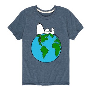 Boys' - Peanuts - Top Of The World Short Sleeve Graphic T-Shirt - 1 of 4