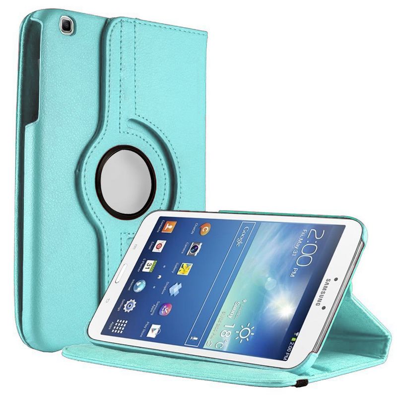 Unlimited Cellular Multi-Angle 360 Stand Folio Case for Samsung Galaxy Tab 3 (8.0) - Light Blue, 1 of 2