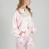 Anna-Kaci Lounge Women's Toile Print Button Up Pajama Set with Long Sleeve Top and Elastic Waist Drawstring Pants - 3 of 4