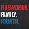 Mens Funny T Shirts Fireworks Family Fourth Sarcastic Fourth Of July Graphic Novelty Tee for Men - Crazy Dog Men's T Shirt For Fourth Of July - 2 of 4